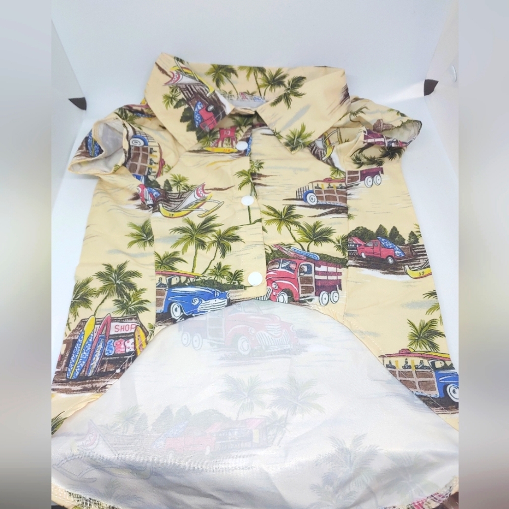 Dog Hawaiian Style Shirt Hold Honey Surfer Surf XL
